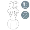 Ülőlabda, nehezékkel, 55cm, LEITZ "Ergo Active", sötétszürke