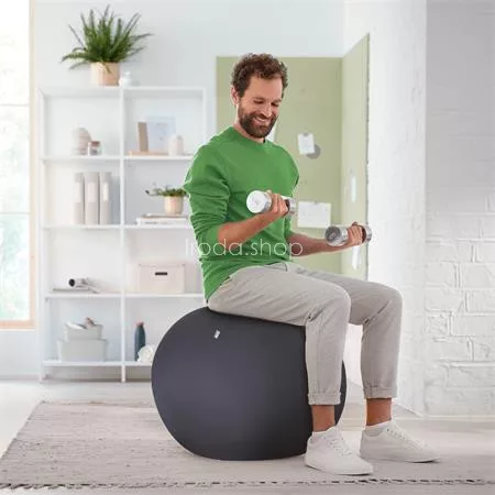 Ülőlabda, nehezékkel, 55cm, LEITZ "Ergo Active", sötétszürke