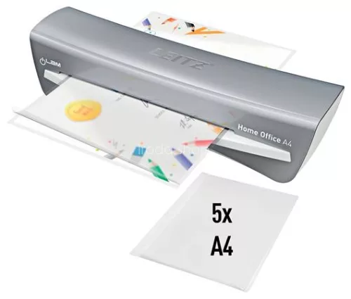 Laminálógép, A4, 75-125 mikron, LEITZ "iLam Home Office", szürke