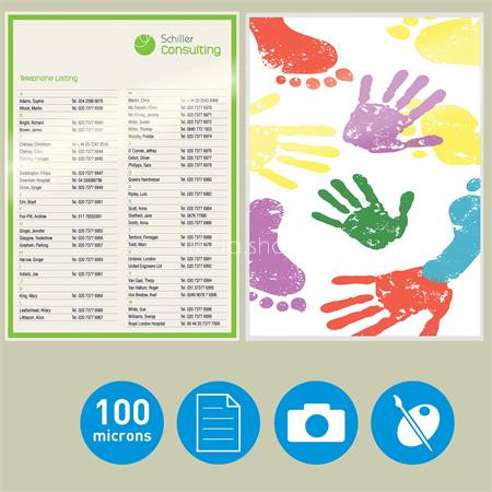 Meleglamináló fólia, 100 mikron, A4, fényes, UDT technológiával, LEITZ "iLam"