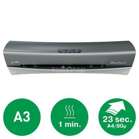 Laminálógép, A3, 80-175 mikron, LEITZ "iLam Office Pro", ezüst
