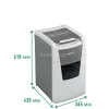 Iratmegsemmisítő, konfetti, 150 lap, LEITZ "IQ AutoFeed Office 150 P4 Pro"