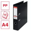 Iratrendező, 75 mm, A4, PP, élvédő sínnel, ESSELTE "Standard", Vivida fekete