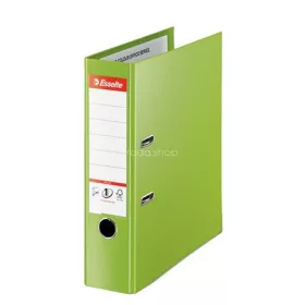   Iratrendező, 80 mm, A4, PP, élvédő sínnel, ESSELTE "Standard Plus", Vivida zöld