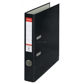   Iratrendező, 50 mm, A4, PP/karton, élvédő sínnel, ESSELTE "Economy", fekete