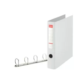   Gyűrűs könyv, 4 gyűrű, D alakú, 60 mm, A4 maxi, PP, ESSELTE "Jumbo Vivida", fehér