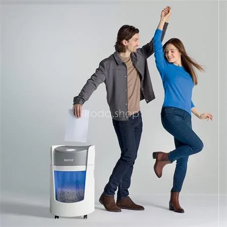 Iratmegsemmisítő, mikrokonfetti, 8 lap, LEITZ "IQ OptiMax Small Office 350 P5"