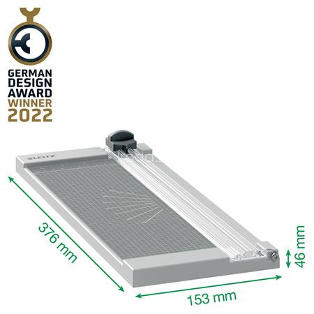 Vágógép, görgős, A4, 8 lap, LEITZ "Precision Home A4"