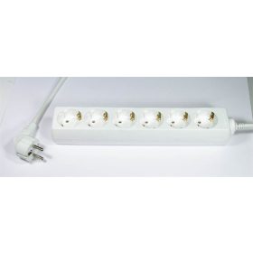 Elosztósor, 6 csatlakozóaljzat, 5 m kábelhosszúság