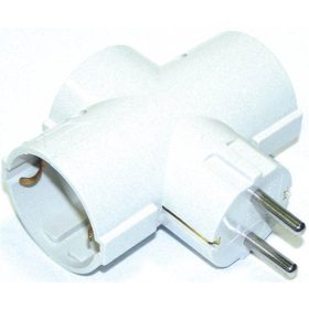 Átalakító, 3 csatlakozóaljzat, földelt