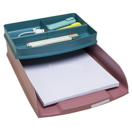 Irattálca, műanyag, EXACOMPTA "COMBO Styli Skandi", rózsaszín