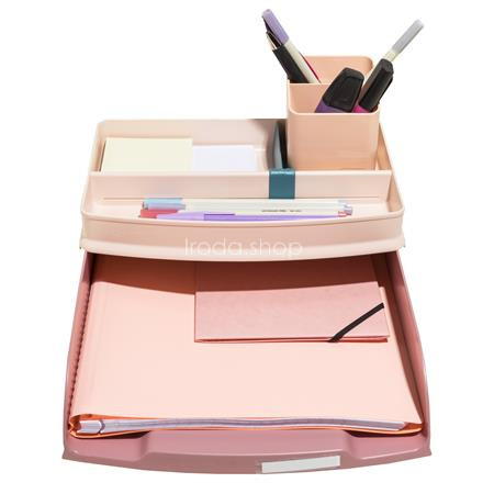 Irattálca, műanyag, EXACOMPTA "COMBO Styli Skandi", rózsaszín