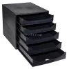 Irattároló, műanyag, 5 fiókos, EXACOMPTA "Ecobox ExoBlack", fekete
