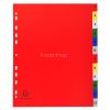 Regiszter, műanyag, A4+, 1-12, EXACOMPTA, színes