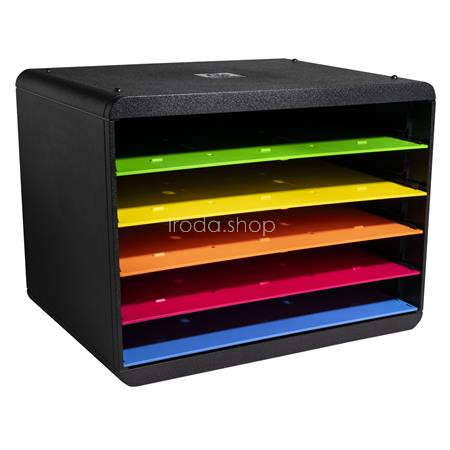 Dokumentum szortírozó, műanyag, 5 részes, EXACOMPTA "Horizon Iderama®"