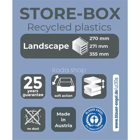 Irattároló, műanyag, 5 fiókos, EXACOMPTA "BIigBox Glossy", fekete-fehér