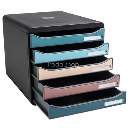 Irattároló, műanyag, 5 fiókos, EXACOMPTA "Big-Box Plus Skandi Iderama"