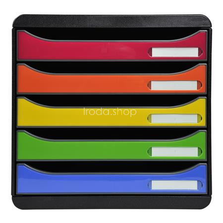 Irattároló, műanyag, 5 fiókos, EXACOMPTA "Big-Box Plus Iderama"