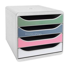   Irattároló, műanyag, 4 fiókos, EXACOMPTA "Big-Box Plus AutentiK"