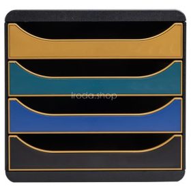   Irattároló, műanyag, 4 fiókos, EXACOMPTA "Big-Box Neo Deco"