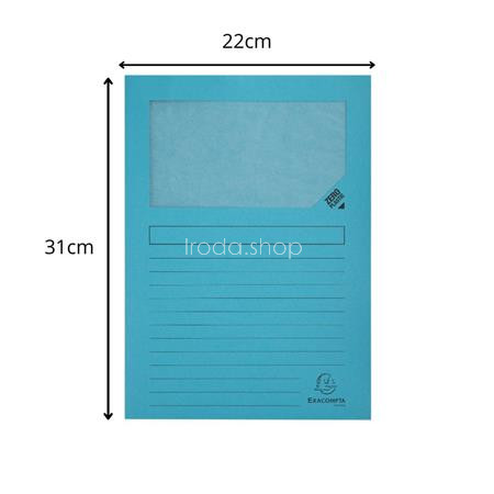 Mappa, ablakos, karton, EXACOMPTA "Forever®", kék