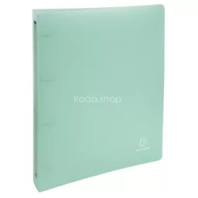   Gyűrűs könyv, 4 gyűrű, 40 mm, A4, PP, EXACOMPTA, pasztell zöld