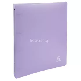   Gyűrűs könyv, 4 gyűrű, 40 mm, A4, PP, EXACOMPTA, pasztell lila