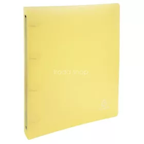   Gyűrűs könyv, 4 gyűrű, 40 mm, A4, PP, EXACOMPTA, pasztell sárga