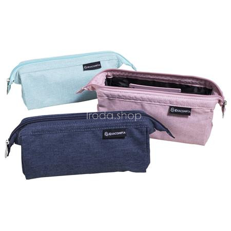 Tolltartó, cipzáras, EXACOMPTA "AutentiK", vegyes színek