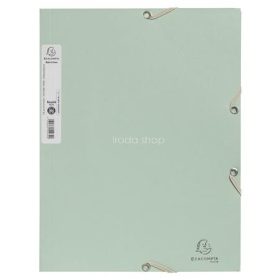   Gumis mappa, prespán, A4, 15 mm, EXACOMPTA, "AutentiK", zsálya