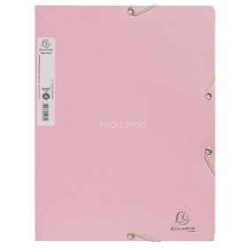   Gumis mappa, prespán, A4, 15 mm, EXACOMPTA, "AutentiK", rózsaszín