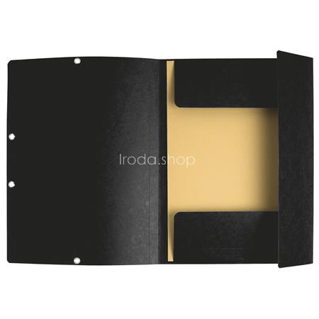 Gumis mappa, prespán, A4, EXACOMPTA, fekete