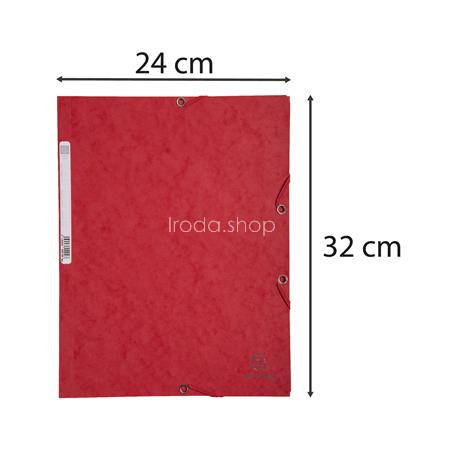 Gumis mappa, prespán, A4, EXACOMPTA, piros