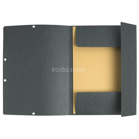 Gumis mappa, prespán, A4, EXACOMPTA, sötét szürke