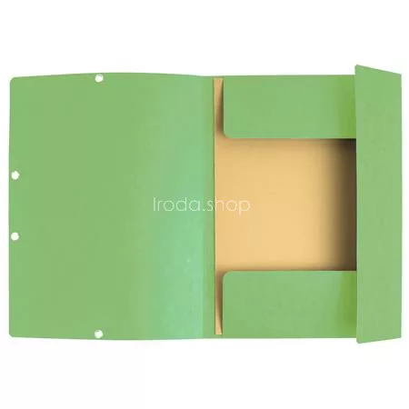 Gumis mappa, prespán, A4, EXACOMPTA, lágy zöld