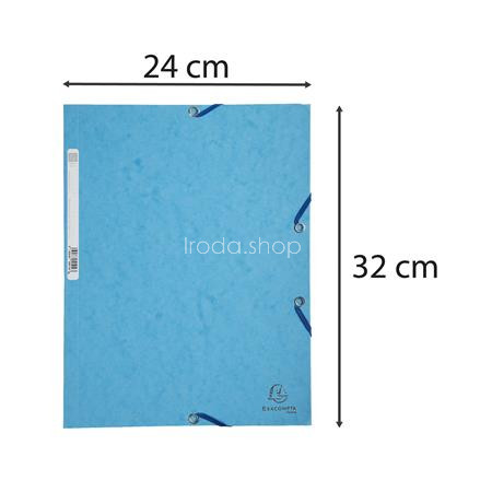 Gumis mappa, prespán, A4, EXACOMPTA, türkiz