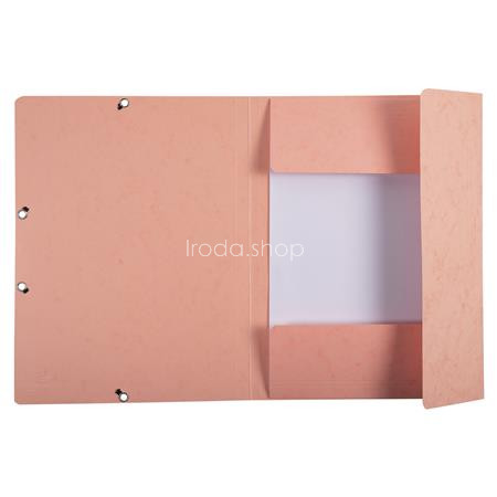 Gumis mappa, prespán, A4, EXACOMPTA, "Aquarel", korall