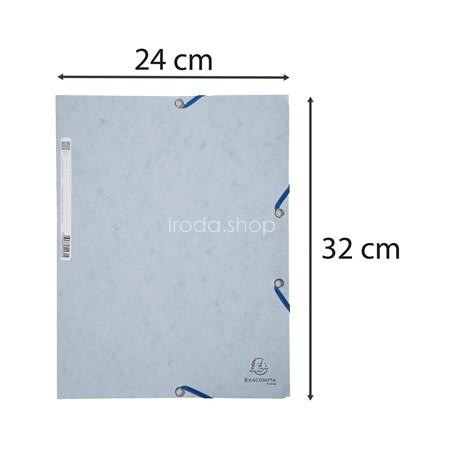 Gumis mappa, prespán, A4, EXACOMPTA, szürke