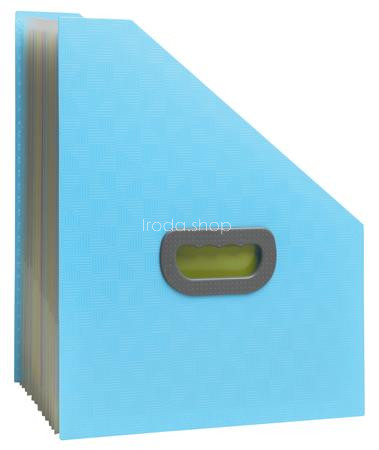 Harmonika iratpapucs, 265x325 mm, PP, 12 rekeszes, EXACOMPTA "Pop'NCo", ciánkék