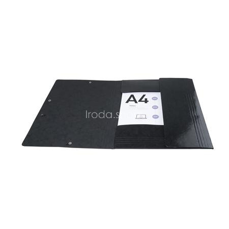 Gumis mappa, karton, A4, EXACOMPTA "Iderama", fekete