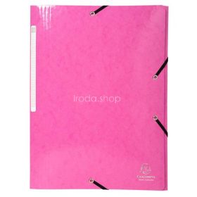 Gumis mappa, karton, A4, EXACOMPTA "Iderama", pink