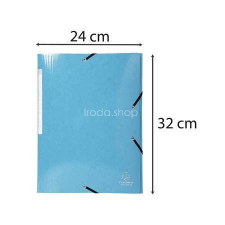 Gumis mappa, karton, A4, EXACOMPTA "Iderama", világoskék