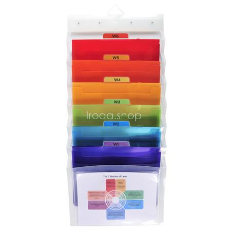 Irattároló, PP, 6 rekeszes, fali, EXACOMPTA