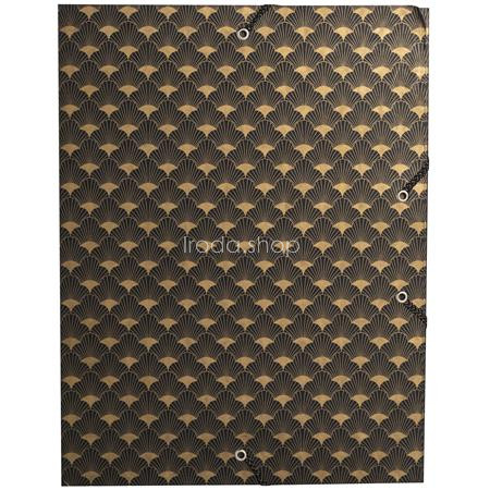 Gumis mappa, karton, A4, 40 mm, EXACOMPTA "Néo Déco", vegyes színek