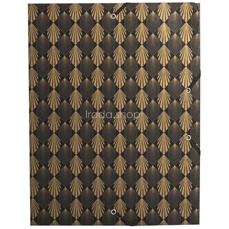 Gumis mappa, karton, A4, 40 mm, EXACOMPTA "Néo Déco", vegyes színek