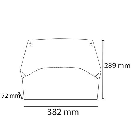 Fali rendszerező, 1 rekeszes, fekvő, 38,2x28,9x7,2 cm, EXACOMPTA "Autentik", fehér
