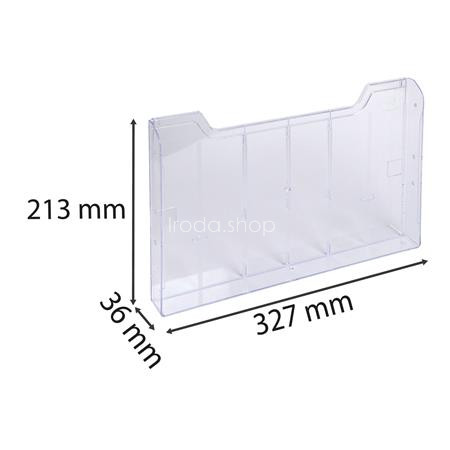 Katalógustartó elem, A4, fekvő, EXACOMPTA "Office", áttetsző, dupla