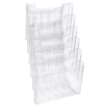 Katalógustartó, fali, A4, fekvő, 6 rekeszes, EXACOMPTA "Office", áttetsző