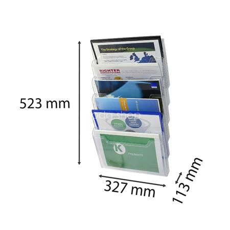 Katalógustartó, fali, A4, fekvő, 6 rekeszes, EXACOMPTA "Office", áttetsző