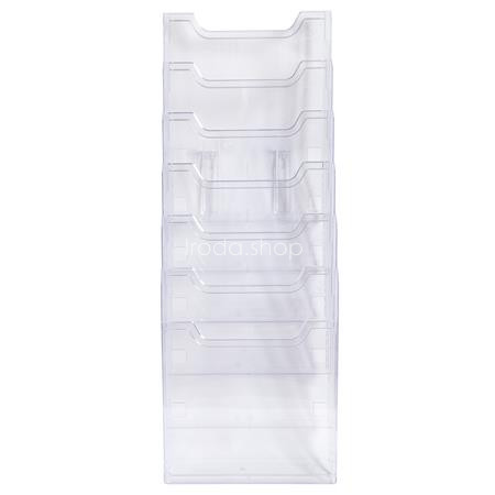 Katalógustartó, fali, A4, álló, 6 rekeszes, EXACOMPTA "Office", áttetsző